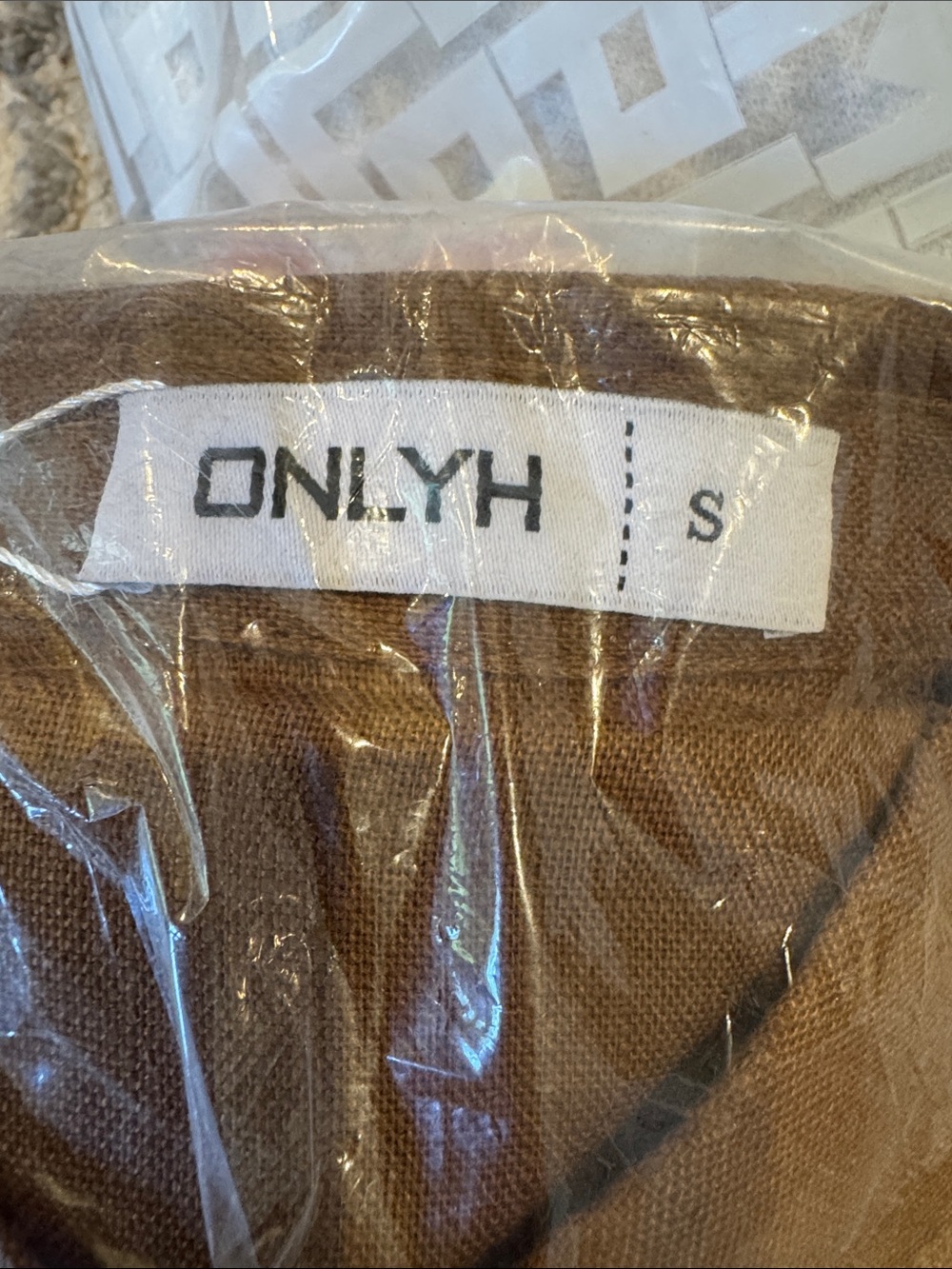 Only Brown Wide-Leg Drawstring Pants - Picture 4 of 4